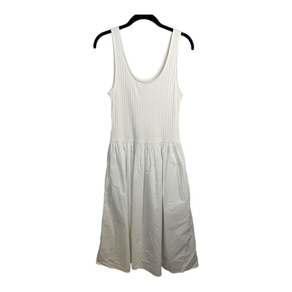 Madewell Drop Waist Tank Midi Dress in White Size M NWT - Picture 4 of 13
